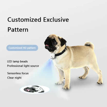 MIAODOUPET 3D Projection Light Custom Photo Name Dog Pet Walking Social Light Projection Illustrated Projection Dog Pendant